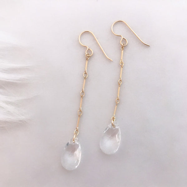 Bridal Gem Drop Earrings