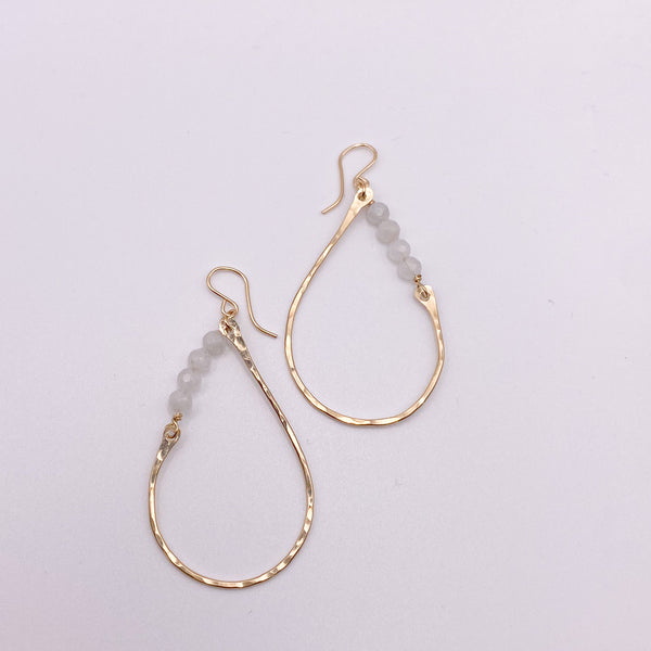 Moonstone “J” Earrings