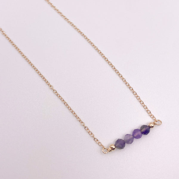 Faceted Amethyst Necklace