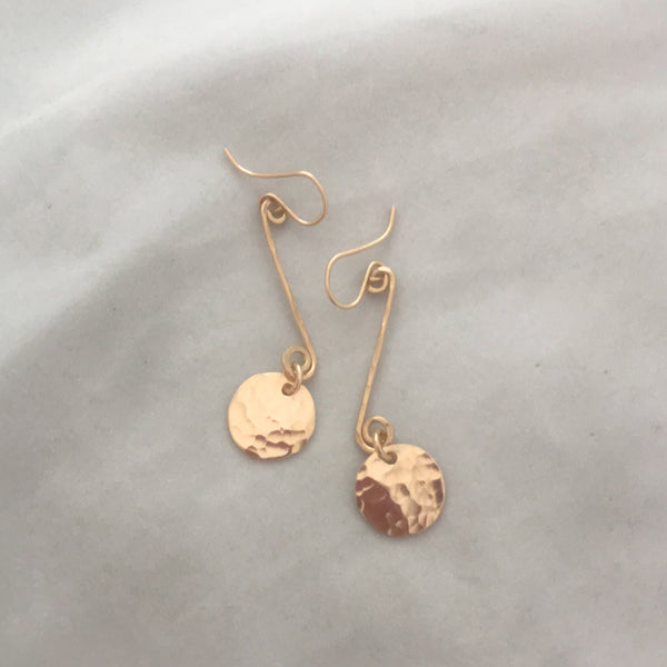 Coin and Bar Earring