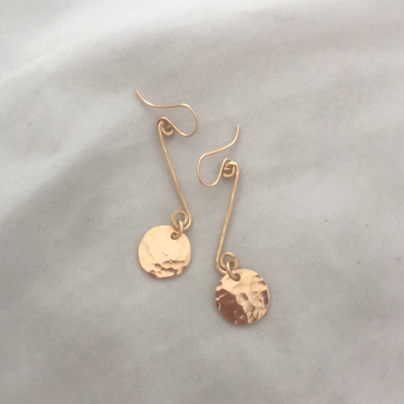 Coin and Bar Earring