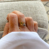 Initial coin Stack Ring