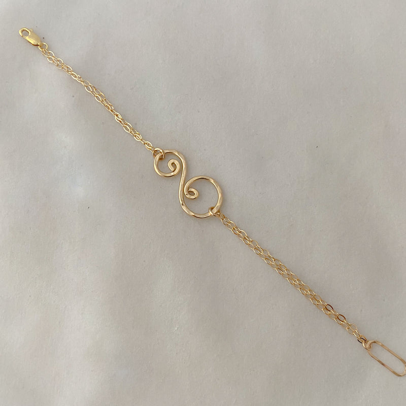 “S” double strand bracelet