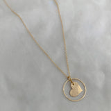 Hoop and Heart Necklace - RTS