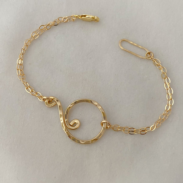 Spiral double strand bracelet