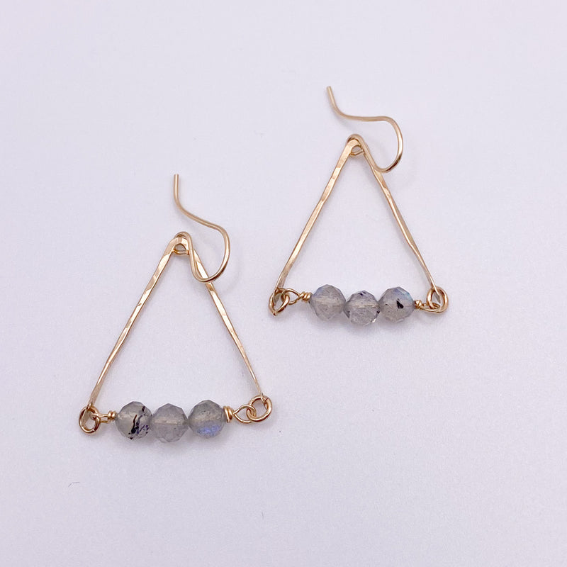 Tri Labradorite earrings