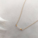 Bridal Crystal Bar Necklace