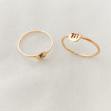Initial coin Stack Ring