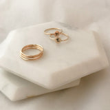 Initial coin Stack Ring